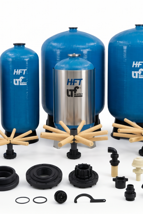 HFT FRP Basınç Tankları, Ahtapot Difüzörler ve Tank Montaj Aksesuarları (Tam Liste)