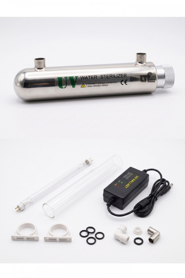 Hydrolight 0.2 m³/saat 6 Watt Paslanmaz Çelik UV Dezenfeksiyon Cihazı