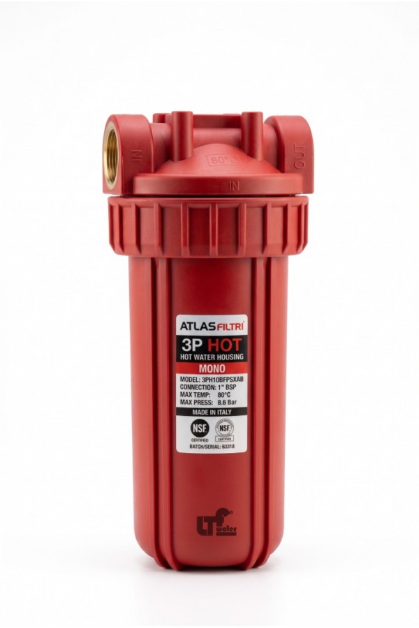 Atlas Filtre 3P HOT 10" Sıcak Su Filtre Kabı 1" (3PH10BFPSXAB)