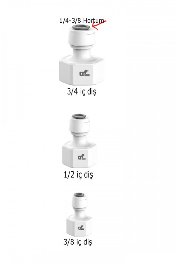 Rekor 3/8 -1/2 - 3/4  iç Diş Konektör