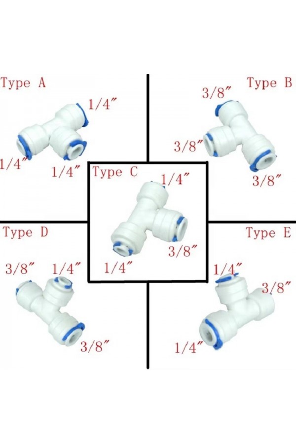 1/4” veya 3/4” Quick Connect T Bağlantı Parçası