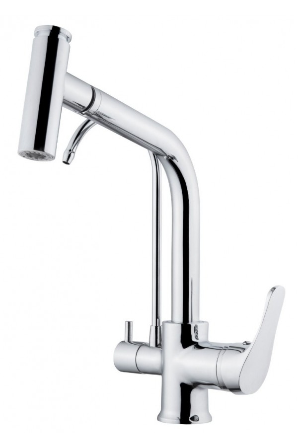 Ltf Arıtma Çıkışlı 3 Yollu Spiralli Batarya - Krom