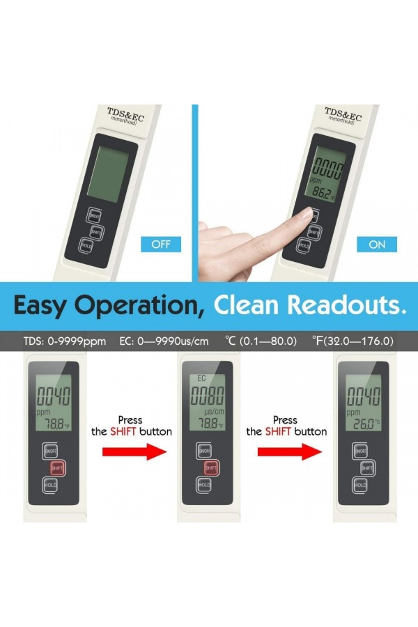 TDS  & EC Metre Su Arıtma Ölçüm Cihazı (Profesyonel )