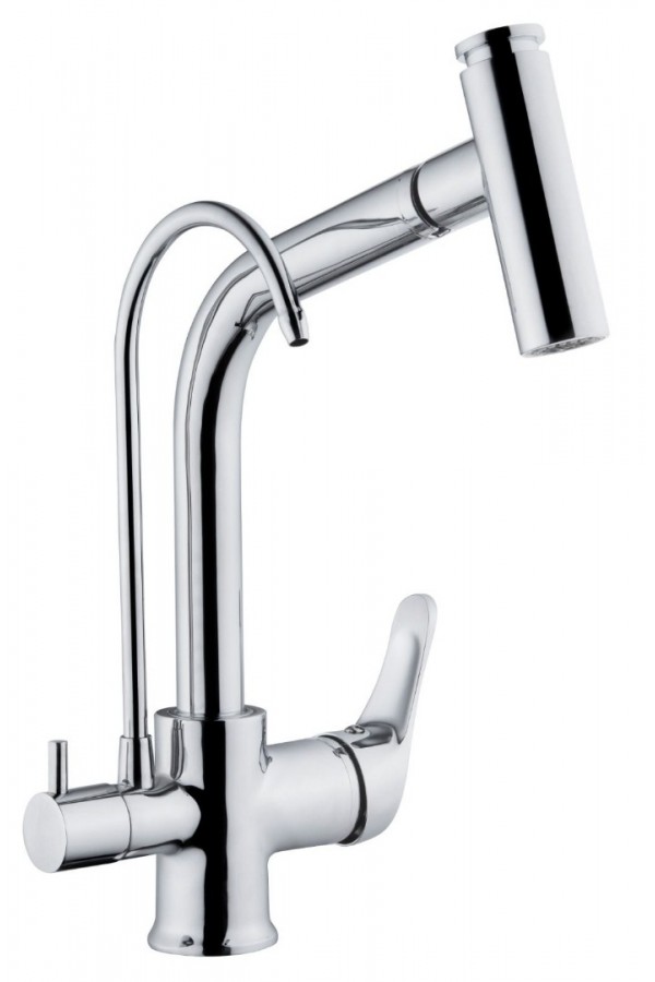 Ltf Arıtma Çıkışlı 3 Yollu Spiralli Batarya - Krom