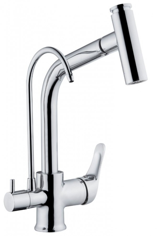 Ltf Arıtma Çıkışlı 3 Yollu Spiralli Batarya - Krom