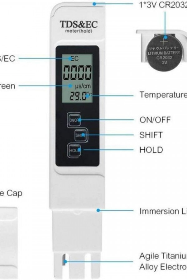 TDS  & EC Metre Su Arıtma Ölçüm Cihazı (Profesyonel )