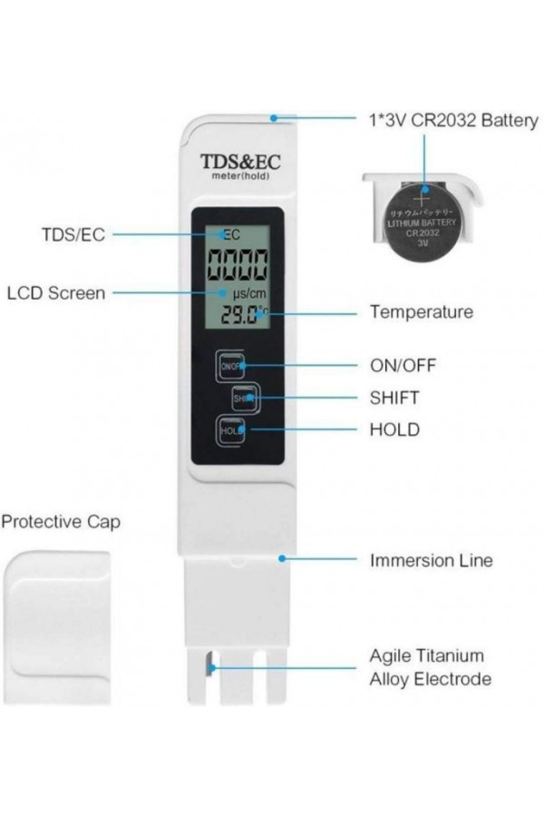 TDS  & EC Metre Su Arıtma Ölçüm Cihazı (Profesyonel )