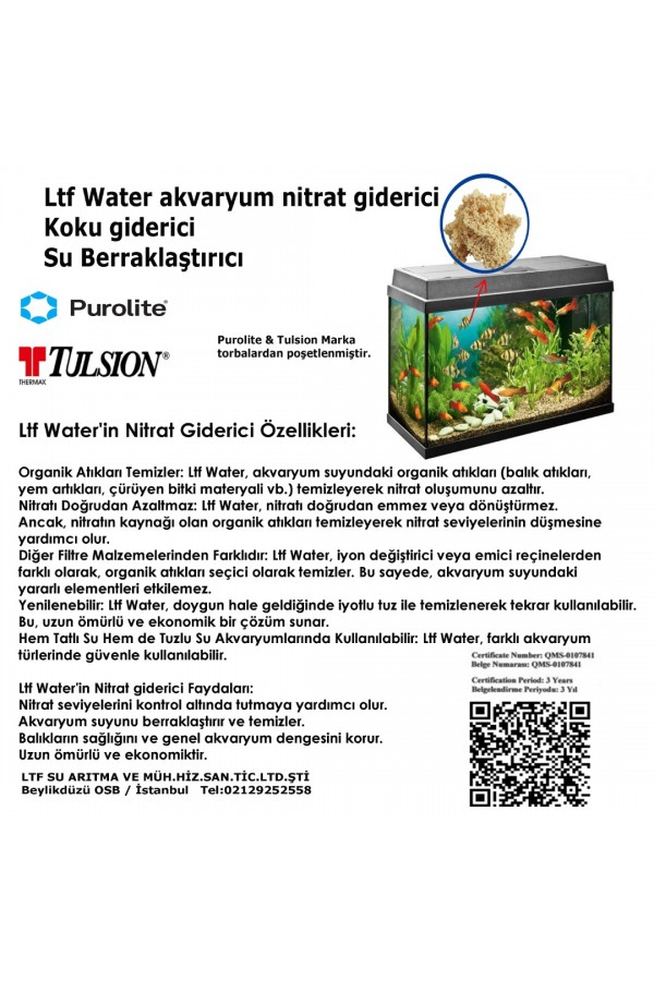 PUROLITE A-520E REÇİNE Nitrat Giderici (1 lt)