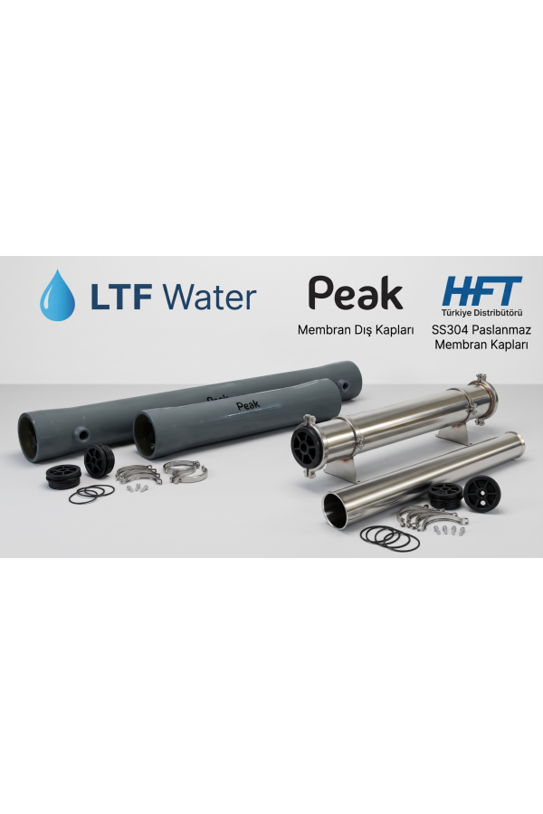 ltf water peak frp ve hft ss304 paslanmaz membran dis kaplari housing yedek parcalari 300 psi
