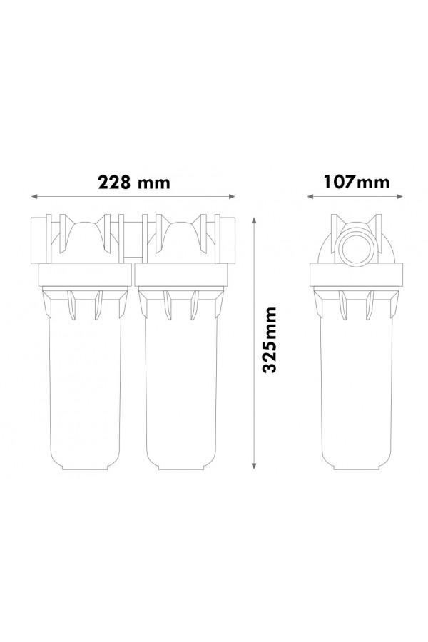 Yerli 2 li 10'' Boş Filtre Kabı 3/4”