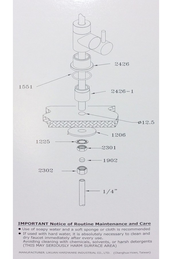 Likuan NCPS803CP NSF/ANSI 61 Sertifikalı Su Arıtma Musluğu