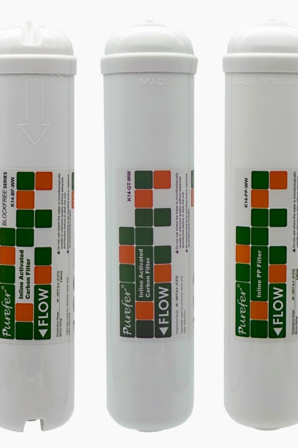 Purefer 3'lü Inline Filtre Seti